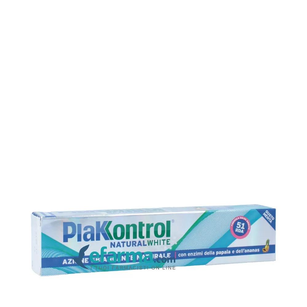 PlakKontrol Natural White Dentrificio Sbiancante Naturale 100 g