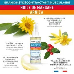 Granions Huile de Massage Arnica - Décontractant Musculaire - 100 mL