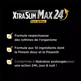 Forté Pharma Xtraslim Max 24 Brûleur de graisses Jour Nuit 60 comprimés Minceur