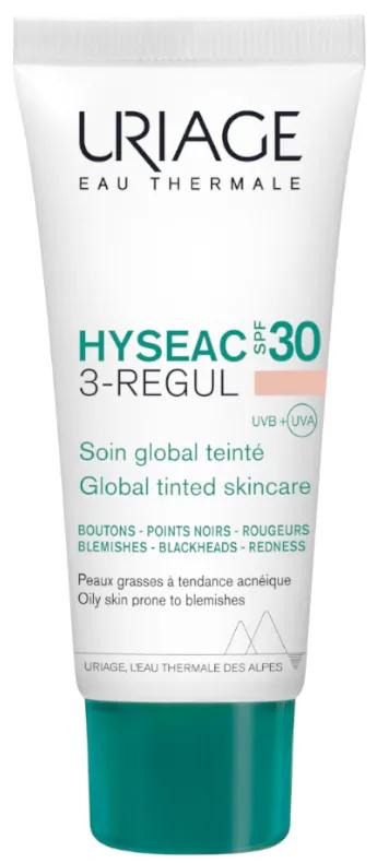 Anti-Unvollkommenheiten mit Farbe Hyseac 3-Regul Global Care SPF30 Uriage 40ml