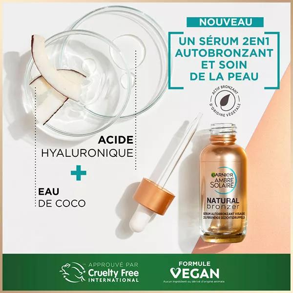 Crème Solaire Garnier Ambre Solaire Bronzage Naturel Visage - 30ml - Neuf