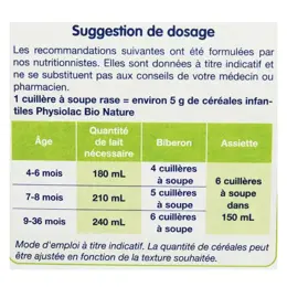 Physiolac Bio Céréales Instantané 4 mois+ 200g