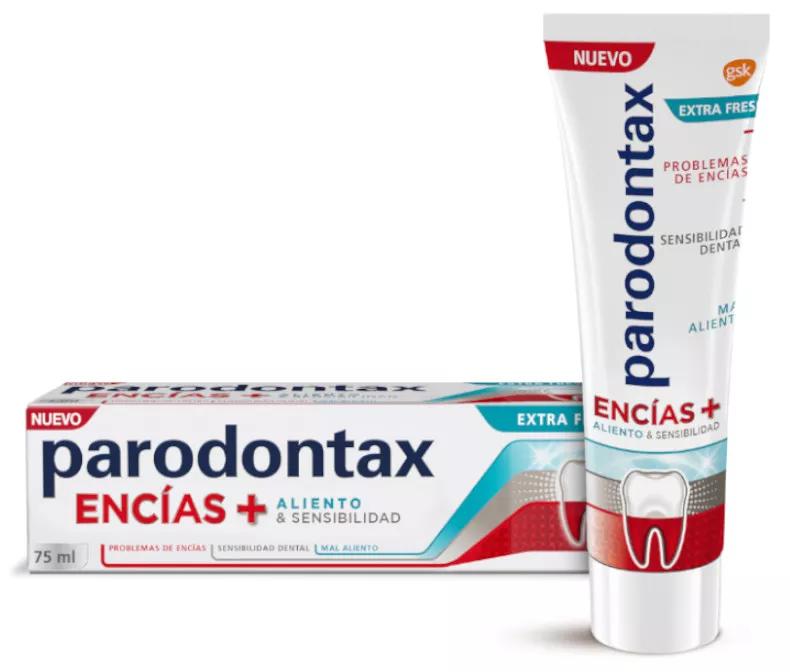 Parodontax Pasta de Dientes Encías + Aliento y Sensibilidad Extra Fresh 75 ml