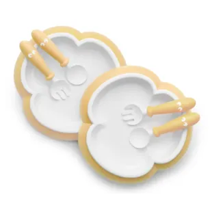 BabyBjörn Plates, Spoons and Forks Pastel Yellow 6 Pieces