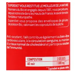 Superdiet Ail Noir Bio 90 gélules