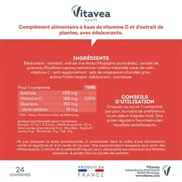 Vitavea Vitamine C + Guarana Booster 24 comprimés à croquer