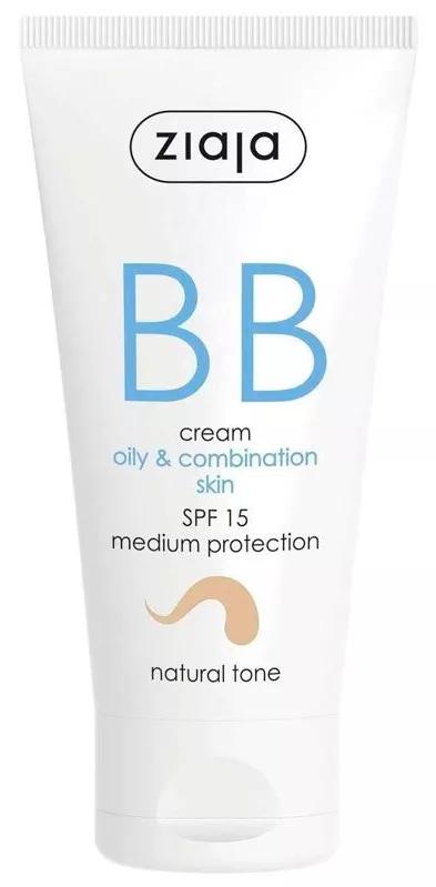 Ziaja BB Cream Vette en Gemengde Huid SPF15 Natuurlijke Tone 50 ml