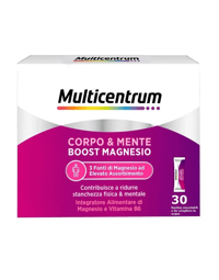 Multicentrum Boost Magnesio Integratore Alimentare Vitamina B6 Magnesio Pidolato Stanchezza 30 Bustine