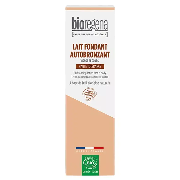 Bioregena Lait Fondant Autobronzant Visage et Corps Bio 125ml