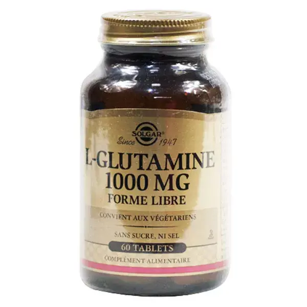 Solgar L-Glutamine 1000mg 60 gélules végétales
