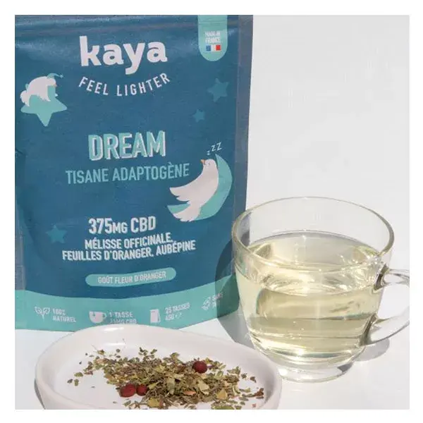 Kaya Tisane adaptogène Sommeil au CBD et plantes 45g