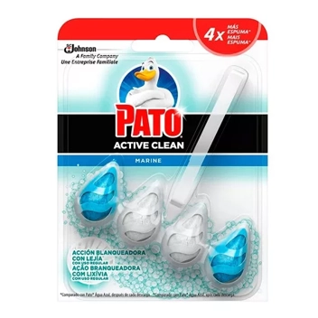 Pato Active Clean - Colgador wc, frescor intenso, perfuma limpia y  desinfecta el inodoro, aroma Marine. (Pack 8 unidades)