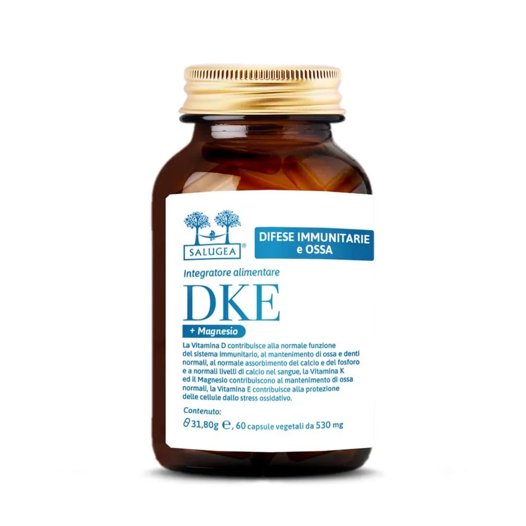 Salugea DKE + Magnesio Integratore Vitamina D, K, E più Magnesio 60 capsule