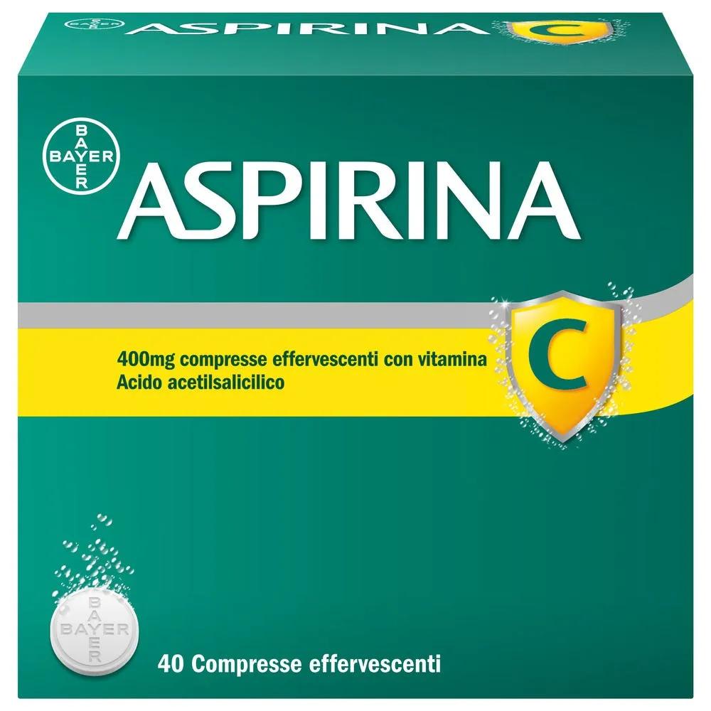 Aspirina C Antinfiammatorio Antidolorifico per Influenza Raffreddore e febbre con Vitamina C 40 Compresse