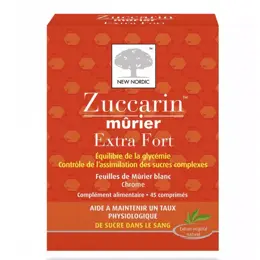 New Nordic Zuccarin Mûrier Extra Fort 45 comprimés