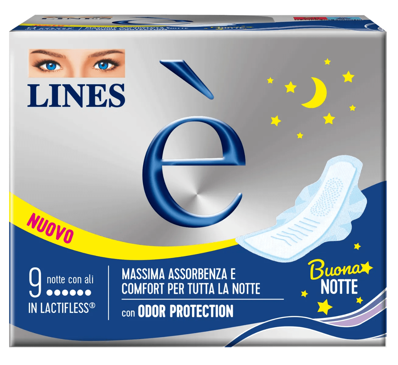 Lines E' Notte Assorbenti Con Le Ali 9 Pezzi