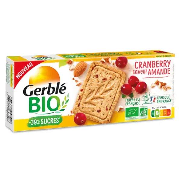 Gerblé Organic Cranberry + Almond Biscuits 132g