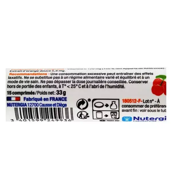 Nutergia Acerol C 15 comprimés