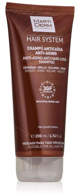 3GF système cheveux shampooing anti-vieillissement Martiderm 200 ml