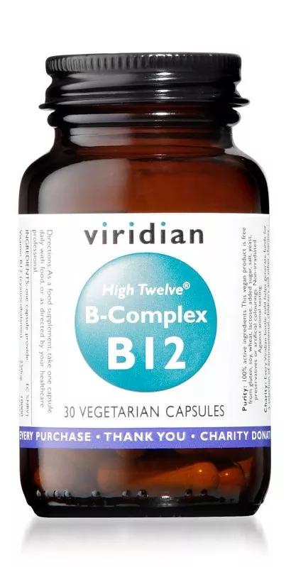 Viridian High Twelve Vitamina B12 B-Complex 30 Cápsulas