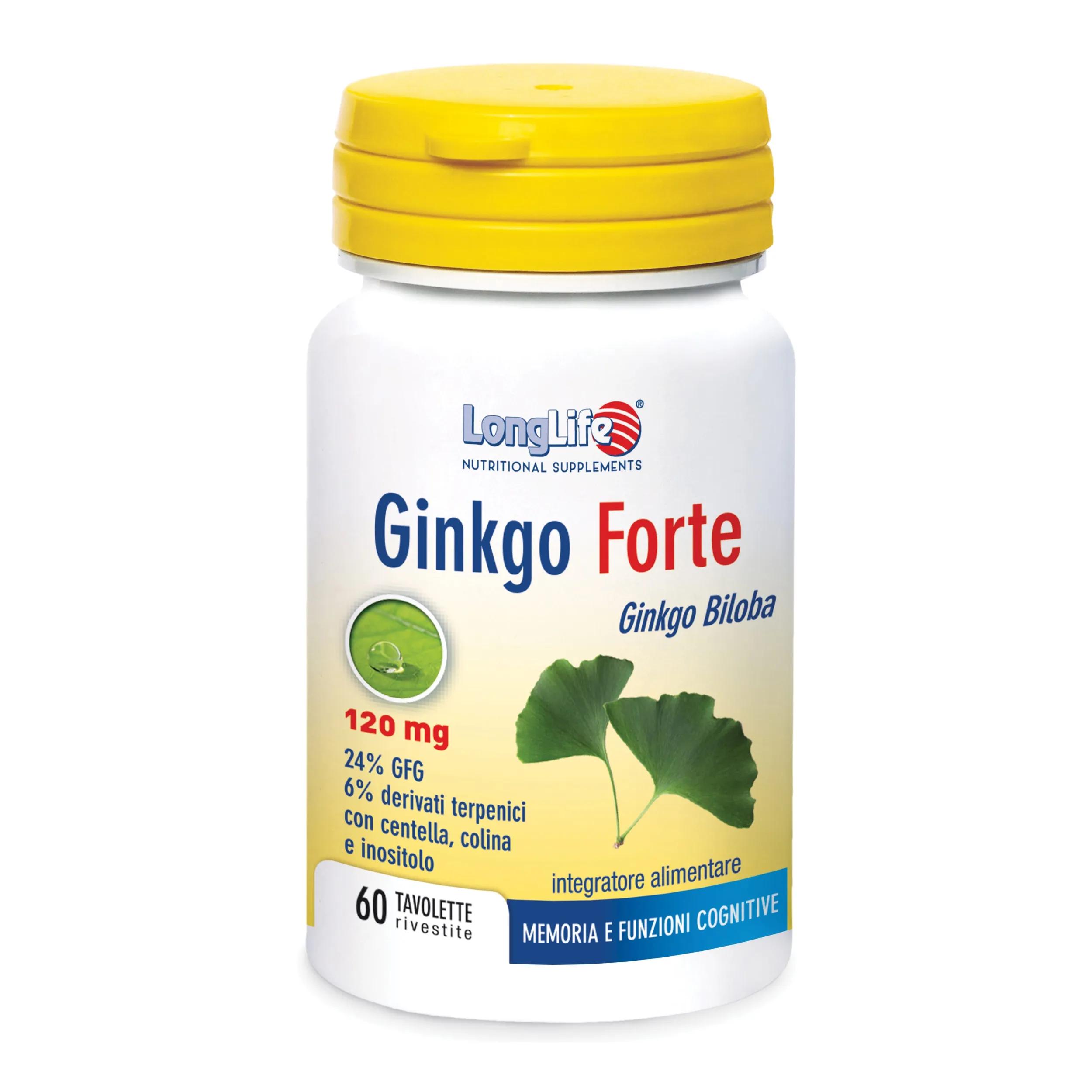 Longlife Ginkgo Forte Integratore Circolazione 60 Tavolette