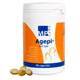 MP Labo Agepi Oméga 3 et 6 Chien Chat 40 capsules