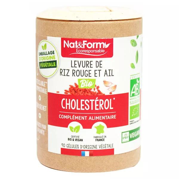 Nat&Form Eco-responsable Levadura Roja Arroz y Ajo Ecológico 90 cápsulas vegetales