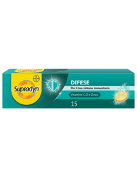 Supradyn Difese Integratore Sistema Immunitario con Vitamina C, D e Zinco 15 Compresse Effervescenti