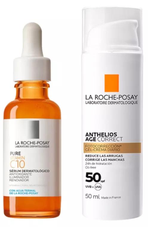 Sérum Pure Vitamine C10 de La Roche Posay 30 ml + Anthelios SPF50 Age Correct 50 ml