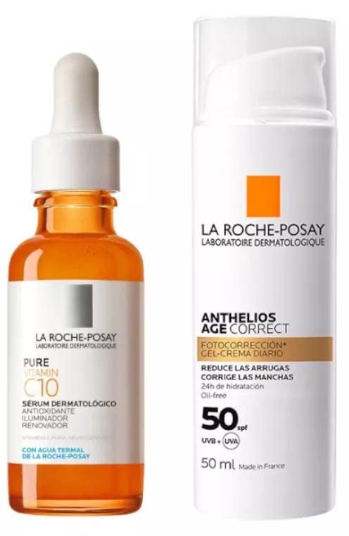 La Roche Posay Pure Vitamin C10 Sérum 30 ml + Anthelios SPF50 Age Correct 50 ml