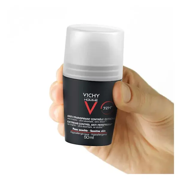 Vichy Homme Deodorant Anti-Perspirant Extreme Control 72h Roll-On 2 x 50ml