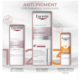 Eucerin Anti-Pigment Dual Serum 30ml + Cleansing Gel 20ml + Pigment Control SPF 50+ 7ml