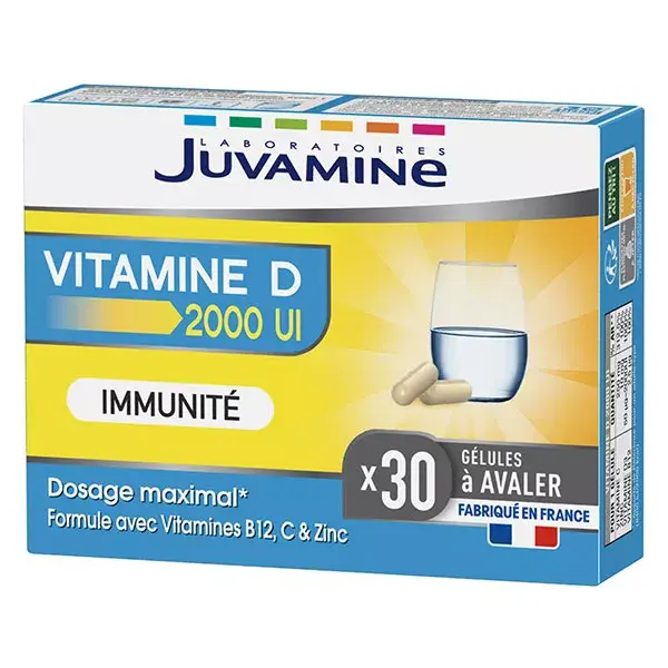 Juvamine Vitamine D 2000 UI 30 gélules