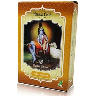 Radhe Shyam Pó de Henna Louro Dourado 100 gr
