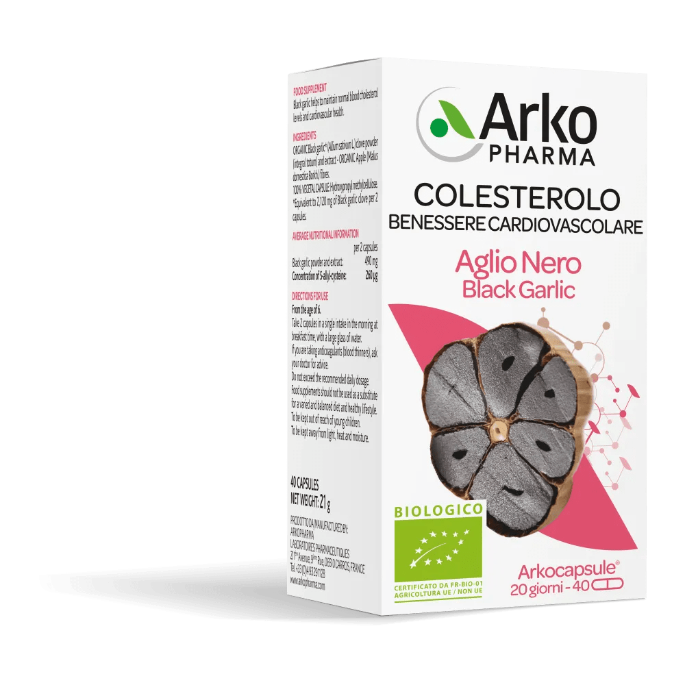 Arkocapsule Aglio Nero Bio Integratore Controlllo del Colesterolo 40 Capsule