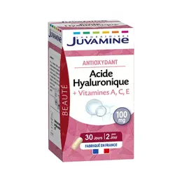 JUVAMINE ACIDE HYALURONIQUE VITAMINES A C E Antioxydant 60 gélules végétales