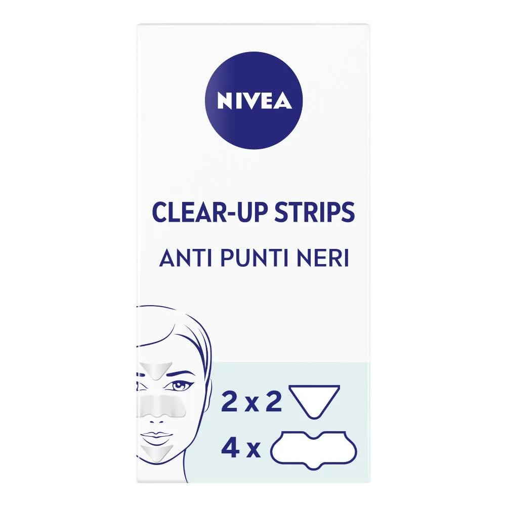 Nivea Clear-Up Strips Zona T Punti Neri Anti-Imperfezioni Per La Pulizia Viso 6 Cerotti