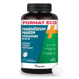 Vitavea Magnésium + Vitamines B1 B2 B6 Fatigue Format Eco 60 comprimés