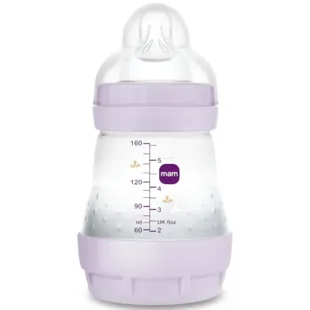 MAM Easy Start Anti-Colic Flasche mit langsamem Nahrungsfluss, mattrosa, 0–2 Monate, 160 ml