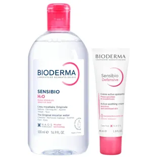 Bioderma Sensibio H2O Mizellenwasser 500 ml + Abwehrcreme 40 ml