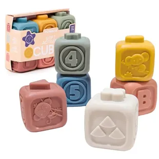 Miniland Stackable Rubber Cubes 6 units