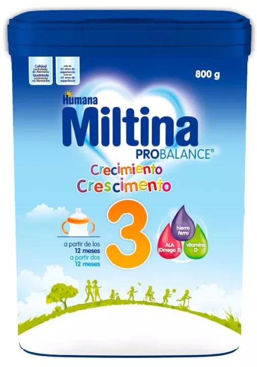 Humana Baby Miltina Probalance 3 Leche de Crecimiento +12m 800gr
