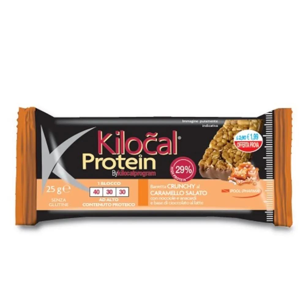 Kilocal Protein Barretta Crunchy Gusto Caramello Salato 25 gr