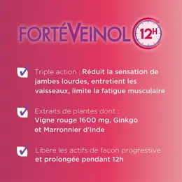 Forté Pharma Fortéveinol Jambes Légères Circulation sanguine 30 comprimés 1 mois