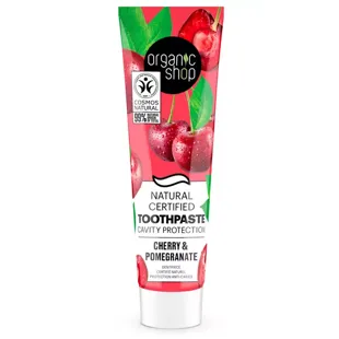 Organic Shop Natural Toothpaste Anti-caries Protection Cherry and Pomegranate 100 gr