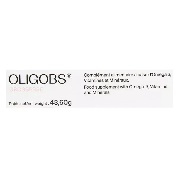 Hierro de embarazo - Omega 3 - Oligobs - magnesio - 30 tabletas de 30 cápsulas