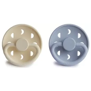 Frigg Silicone Pacifiers Moon Phase Blue/Cream +0m 2 units