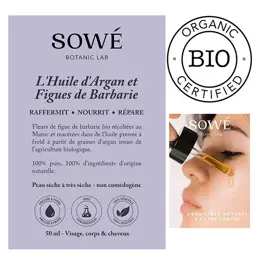 Sowé Huile de Figue de Barbarie et Argan Bio 50ml