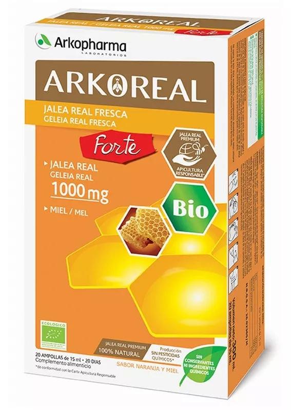 Arkopharma ArkoReal Real geleia Real Forte 1000 mg BIO 20 Ampolas
