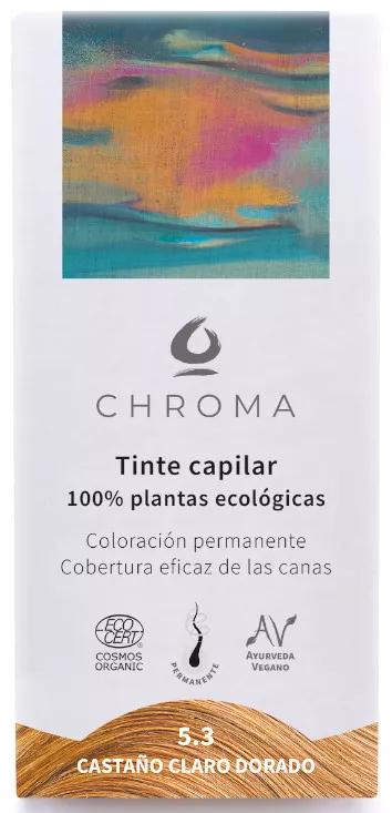 Chroma Tinte Capilar Natural Castaño Claro Dorado 5.3 100 gr